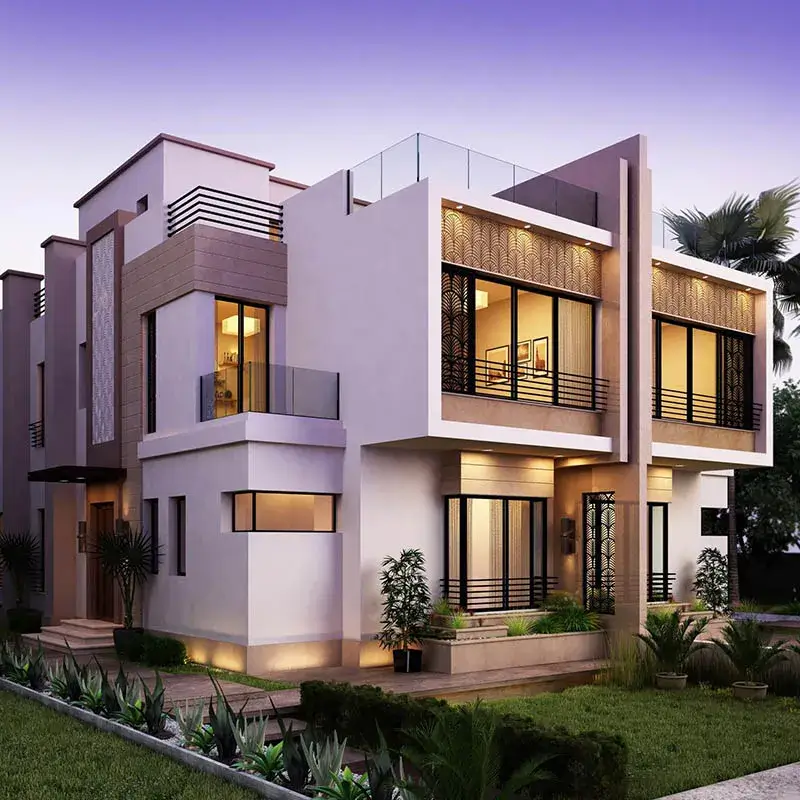 Modern twin-house with shared walls in UAE